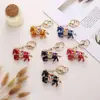 Nuevo Llavero de Caballo del Zodiaco Estéreo Pintura al Óleo Incrustada de Diamantes Estilo Chino Colgante para Bolsos de Hombre y Mujer de Metal Lindo