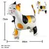 Novos brinquedos infláveis de balão com cordão para crianças com rodas, animais de desenho animado infláveis que andam, carro, balão de filme de alumínio, barraca de balões, transfronteiriço