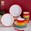 Melamina prato prato prato prato coberto louça de arroz imitação porcelana sopa tigela de arroz tigela A5 especial pé de porco prato de arroz