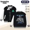 Delta Game Acción Estampado Chaqueta de Béisbol para Niños Chaqueta Exterior para Niños Primavera Otoño Bloque de Color Chaqueta Informal Top de Moda