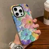 A capa de celular mais vendida da Temu, fresca e estilosa, com pintura a óleo tridimensional espessa, estampa floral colorida, para iPhone 17 Pro Max, dois em um