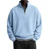Sudadera con Media Cremallera Europea y Americana Transfronteriza 2025 Otoño e Invierno Estampado de Flores Digitales 3D Sudadera con Media Cremallera Gofrada Chaqueta para Hombre