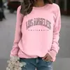 Sudadera Redonda con Estampado de Letras Bf High Street Europeo y Americano para Mujer Otoño e Invierno Nuevo Estilo Perezoso Diseño Holgado Tops de Estudiante