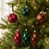 Nuevo adorno de bola con forma de Navidad flockeado mate de Amazon Decoración DIY para escena navideña Bola colgante para árbol de Navidad