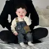 Roupas de Bebê Macacão Jeans Conjunto para Meninos Primavera 2026 Estilo Coreano Moda Macacão de Exterior Conjunto de Duas Peças Tendência