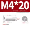 Estándar Nacional Spot Tornillos de Acero Inoxidable 304 de Cabeza Avellanada Cruzada Tornillos de Cabeza Avellanada Cruzada Tornillos de Máquina Planos M3M4M5-M10