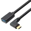 Adaptador acodado Tipo-C a cable corto USB 3.0 hembra Adaptador OTG Android para teléfonos móviles y convertidor de unidad flash USB para coche Mercedes