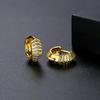 Pendientes de circonita con hebilla de oreja Jinse, estilo retro europeo y americano 2022, sencillos, de cobre con microincrustaciones de circonita para mujer, joyería al por mayor