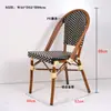Mesa de Jantar Externa em Mármore Ardósia Estilo Francês Café Restaurante Ocidental Loja de Chá de Leite Pousada Conjunto de Mesa e Cadeiras Rústico em Rattan