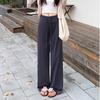 Calça de Seda de Gelo com Proteção Solar de Perna Larga para Mulheres 2025 Novo Verão Fina Estilo Lulu Secagem Rápida Solta Casual Preguiçosa