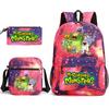 Concerto de Monstros Meus Monstros Cantantes Bolsa de Três Peças Mochila Bolsa Grande Capacidade para Estudante
