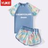 Traje de baño infantil Yuke para niñas, de secado rápido, con protección solar, dividido, bañador corto para bebé, venta al por mayor