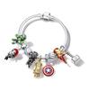 Panjia Nueva Serie Marvel Iron Man Pulsera de Cuentas Colgante Escudo de Equipo Joyería Pulsera DIY