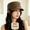 Sombrero de Mezclilla Versátil para Primavera Verano Estilo Ecuestre para Mujer Gorra de Béisbol Retro con Parte Superior Plana y Remaches Hace que la Cara Parezca Más Pequeña Protección Solar Sombra Sombrero para Viajar