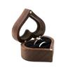 Caja de Madera Maciza para Pendientes de Mujer, Anillos, Joyero de Almacenamiento y Regalo, Nogal Negro Exclusivo Transfronterizo para Regalos de Enamorados Logo