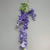 Flor de Andorinha Artificial de Tecido de Seda com 3 Ramos Haste Única Flor de Andorinha Falsa Arranjo de Flores para Corredor de Casamento Decoração Parede de Flores Artificiais