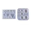 Molde de silicona para espejo de pegamento de cristal de resina hecho a mano, nuevo colgante pequeño, materiales para joyería DIY