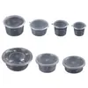 Caja de Salsa Desechable de Una Pieza Dividida Aceite de Chile Transparente Salsa de Soja Taza de Condimento para Llevar Caja de Embalaje de Plástico Pequeña Sellada