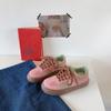 Zapatillas de entrenamiento Baikuang color caramelo xiaozhongde para mujer, nuevo diseño 2023, zapatos versátiles, estilo Hong Kong retro, zapatillas de plataforma para primavera y otoño
