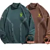 Tops de otoño e invierno con cuello semi-alto, forro polar de doble cara, capa interior ajustada de negocios, camiseta base cálida, camiseta de manga larga para hombre