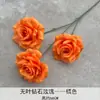 Buquê de Flores Artificiais Rosa Diamante de 3 Peças Produto Acabado Flores de Seda Artificial para Arranjos de Casamento Flores Plásticas para Decorações de Casamento