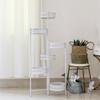 Soporte de escalera de hierro de seis macetas para flores, jardín de rábano verde, balcón, sala de estar, florería, soporte para macetas de piso para interiores