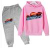Transfronterizo Nuevo Otoño e Invierno Pulóver para Niños Ropa con forro polar Sudadera con Capucha Traje Ropa para Niños Estampado de Letras Casual