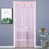 Cortina de Puerta Anti-Mosquitos Sin Taladro, Cortina de Gasa de Tela, Media Cortina de Encaje para Dormitorio, Cortina Divisoria, Cortina de Privacidad, Cortina Colgante para el Hogar para Todas las Estaciones, Producto Nuevo