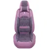 Cojín para asiento de coche hecho de tela de lino, funda de asiento completamente cerrada para cinco plazas, funda de cojín de asiento especial para todas las estaciones, funda de asiento de coche transpirable para verano