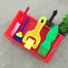 Materiais de Pintura Artística Infantil Pincéis de Esponja Pincéis de Aquarela para Jardim de Infância Ferramentas de Carimbar e Esfregar Grafite