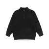 Ropa Vintage 25 Otoño/Invierno Nuevo Retro Japonés Básico Color Sólido Media Cremallera Cuello Alto Holgado Jersey de Punto