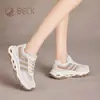 Zapatos de Mujer Gongyang 2026 Nuevo Verano Transpirables Piel Genuina Casual Malla Zapatos Deportivos Suela Gruesa Amortiguadores Zapatos Deportivos para Correr