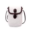 Bolso para Teléfono Móvil de Piel de Cordero Estilo Chanel Invierno 2023 Súper Caliente de Moda Estilo Extranjero Bolso de Felpa de Hombro Único Cruzado Bolso para Mujer