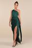 Vestido Largo de Satén de Un Hombro, Vestido de Dama de Honor de Alta Gama, Vestido Largo para Banquetes, Ropa para Mujer Europea y Americana Amazon