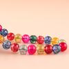 Cuentas Fantasma Rojas y Verdes de Cristal Exquisito y Novedoso Pulsera de Pareja Cuentas Sueltas Tendencia Gradiente Hecho a Mano DIY Accesorios para Collares