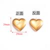 Venta Caliente Transfronteriza Acero Inoxidable Pulido Forma de Corazón de Durazno Amor Caja de Fotos Accesorios de Joyería DIY Marco de Fotos Abierto Colgante para Pareja