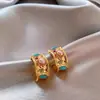 Brincos de franja com contas de zircônia azul vintage, estilo retrô francês, luxo leve e sensação de alta qualidade