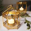 Decorações para jantar à luz de velas em casa pequenos enfeites Candelabro nórdico transfronteiriço Candelabro hexagonal de aromaterapia portátil