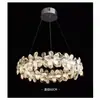 Sala de estar de estilo europeo, dormitorio, comedor, estudio, candelabro francés de cristal floral LED, lujo ligero y grandioso, adecuado para vestíbulos de hoteles y villas