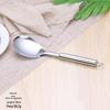 Colher de cozinha de aço inoxidável pá espátula doméstica cabo de tubo redondo espessado utensílios de cozinha utensílios de cozinha oito peças atacado de fábrica