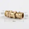 Válvula de esfera com rosca interna e externa, válvula de esfera de cobre pneumática para aquecimento de água, 1/2 polegada, 1/4 polegada, com alça vermelha