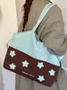 Bolsa de Ombro Fresca Estilo Coreano Outono Novo Estilo Sensação Relaxada Bolsa de Ombro Única Elegante Simples Moderna Bolsa Tote com Bordado de Estrela