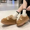 Zapatos de Algodón Birkenstock Peludos Más Vendidos 2026 Nuevo Estilo Invierno Suela Gruesa Birkenstock para Mujer Calzado de Algodón Cálido con Terciopelo Botas de Nieve para Mujer