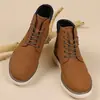 Superventas de Amazon Botas Casual Retro de Caña Alta para Hombre Estilo Británico Botas de Trabajo de Caña Alta Botines Versátiles de Moda - 25717