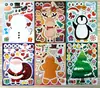 6 Piezas/Set de Pegatinas Populares de Navidad para Disfrazar Niños Juguete Pegatinas de Decoración Festiva de Amazon