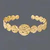 Fornecimento Exclusivo Transfronteiriço de Pulseiras Abertas Irregulares Estilo Europeu e Americano, Aço Inoxidável Galvanizado a Ouro Real 18K, Pulseiras Femininas de Luxo Leve Atacado
