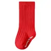 Calcetines para Bebé 2026 Estilo Primavera y Otoño Calcetines de Algodón de Doble Aguja para Recién Nacidos y Bebés Antideslizantes Anti-Frío para el Piso Que No Aprietan las Piernas