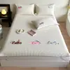 Dibujo Animado Perro Azul Waffe Set de Tres Piezas Esterilla de Seda Helada Gorro de Cama Esterilla con Bordado para Aire Acondicionado Lavable a Máquina Plegable