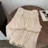 Falda Elástica de Moda Estilo Coreano 2026 para Mujer, Holgada y Adelgazante, Falda Versátil, Ropa de Trabajo de Verano Falda Larga