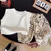 Conjunto de Ropa para Bebés Pequeños y Medianos, Camiseta sin Mangas Elegante y Genial, Ropa de Verano Caricatura 2024 para Niños y Niñas de 0 a 5 Años